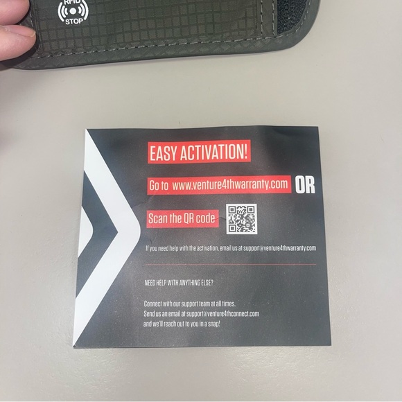 Venture 4TH Neck Pouch Travel Wallet RFID Blocking Passport Holder Gray/Black - Picture 7 of 15